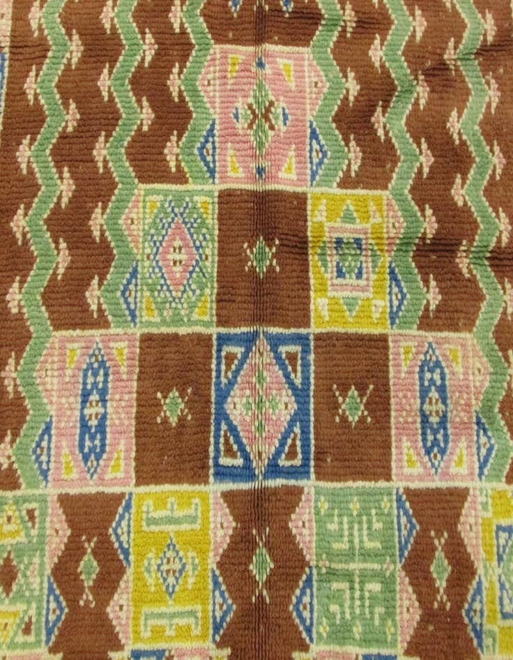 Detail image of  4' 2 x 7' 7  Hand Knotted Moroccan Wool Rug