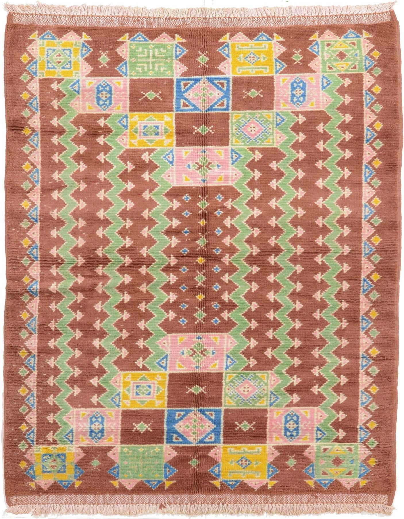 Primary image of  4' 2 x 7' 7  Hand Knotted Moroccan Wool Rug