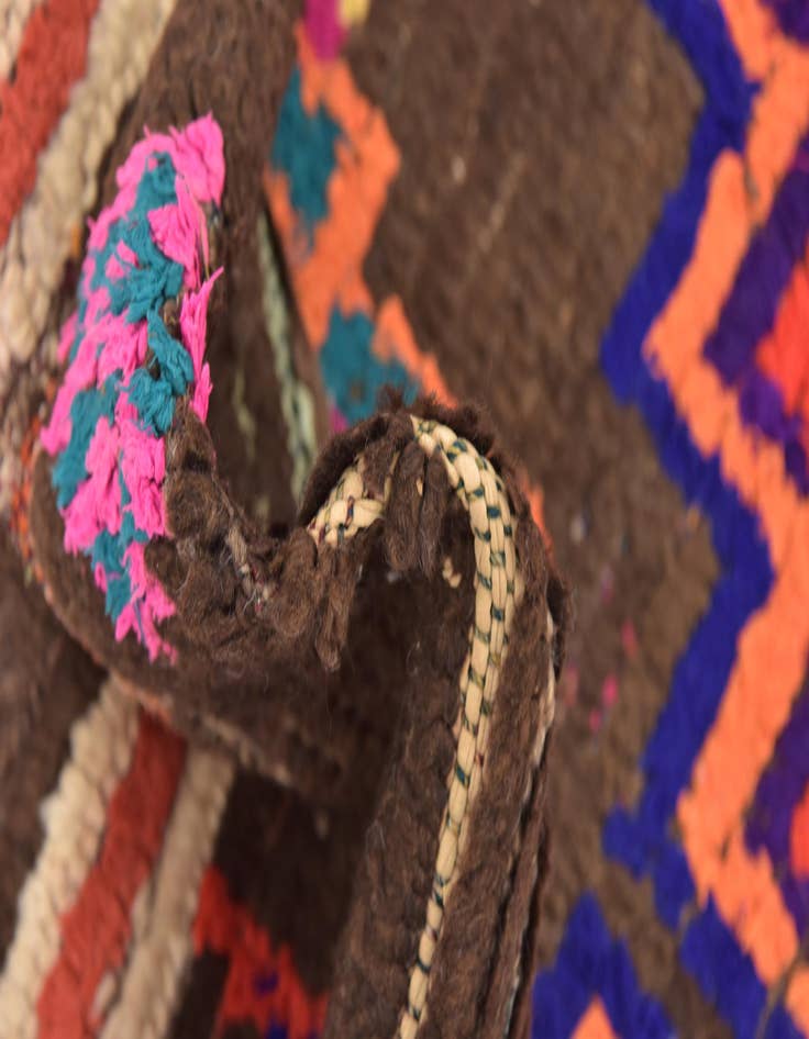 Detail image of  4' 10 x 8'  Hand Knotted Moroccan Wool Rug