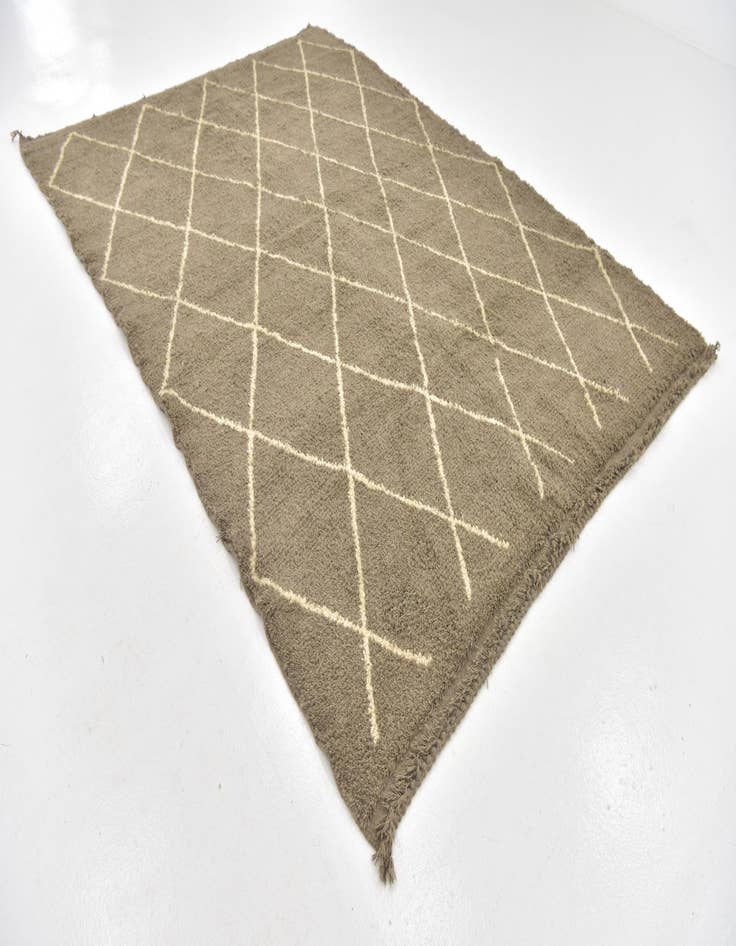 Detail image of  6' 10 x 9' 2  Hand Knotted Moroccan Wool Rug