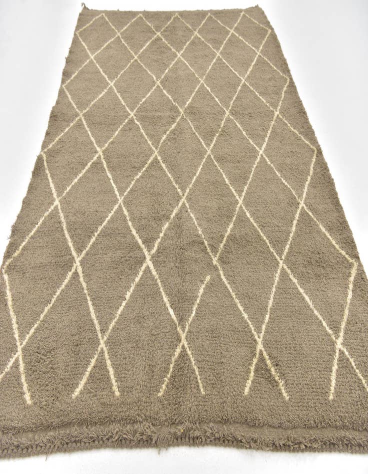 Detail image of  6' 10 x 9' 2  Hand Knotted Moroccan Wool Rug