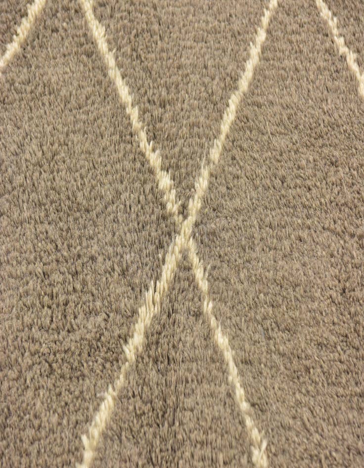 Detail image of  6' 10 x 9' 2  Hand Knotted Moroccan Wool Rug