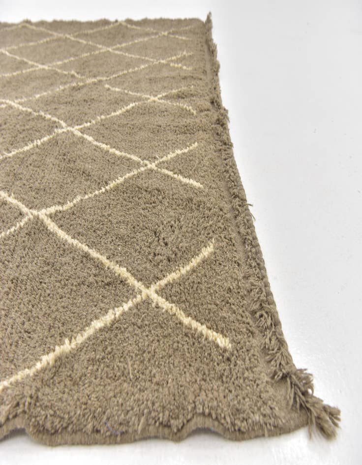 Detail image of  6' 10 x 9' 2  Hand Knotted Moroccan Wool Rug