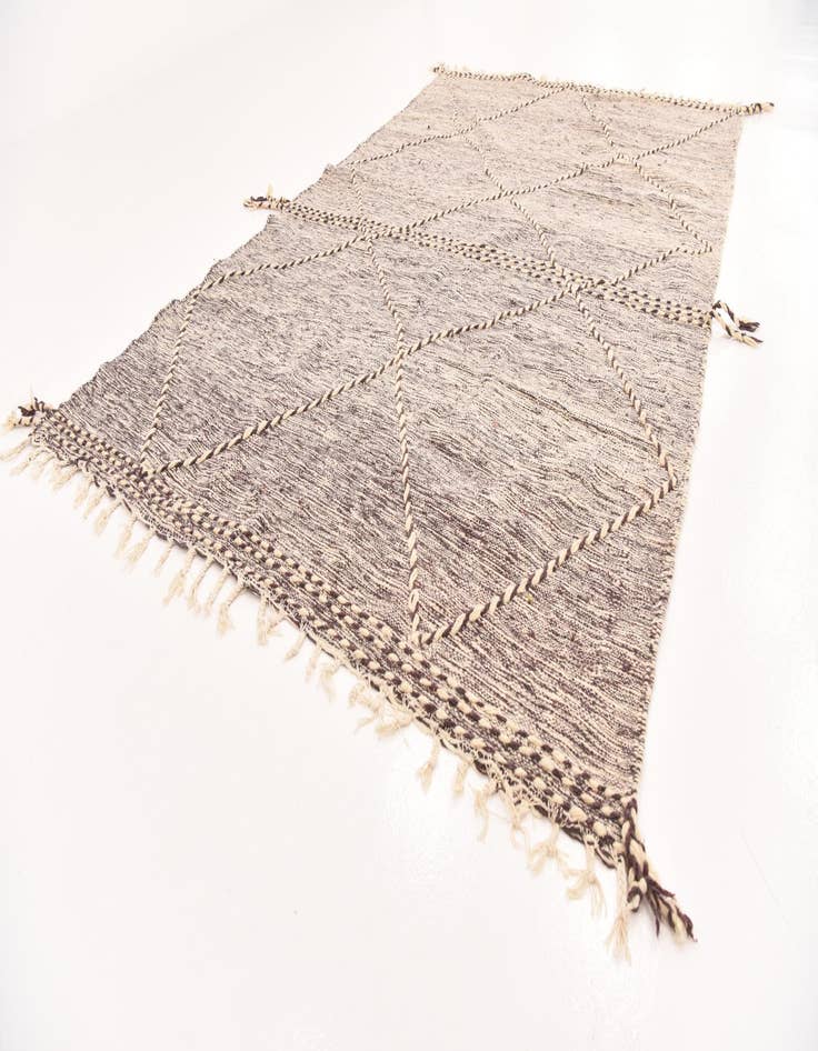 Detail image of  6' 6 x 10' 6  Hand Knotted Moroccan Wool Rug