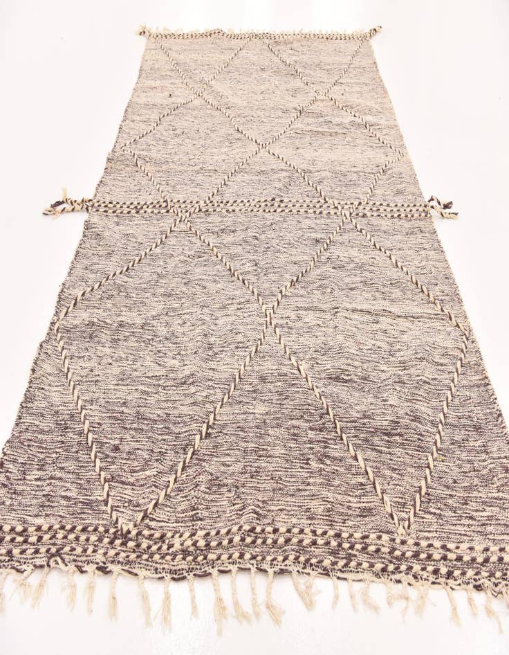 Detail image of  6' 6 x 10' 6  Hand Knotted Moroccan Wool Rug