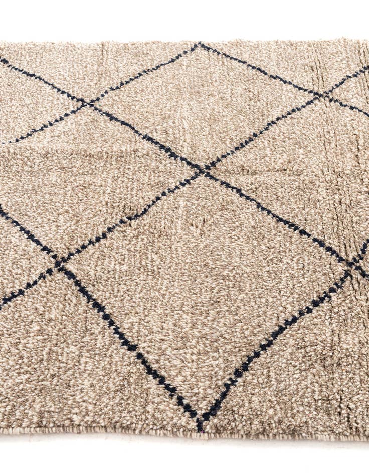 Detail image of  5' 4 x 7' 8  Hand Knotted Moroccan Wool Rug