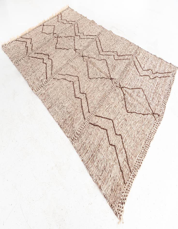 Detail image of  6' 5 x 10'  Hand Knotted Moroccan Wool Rug