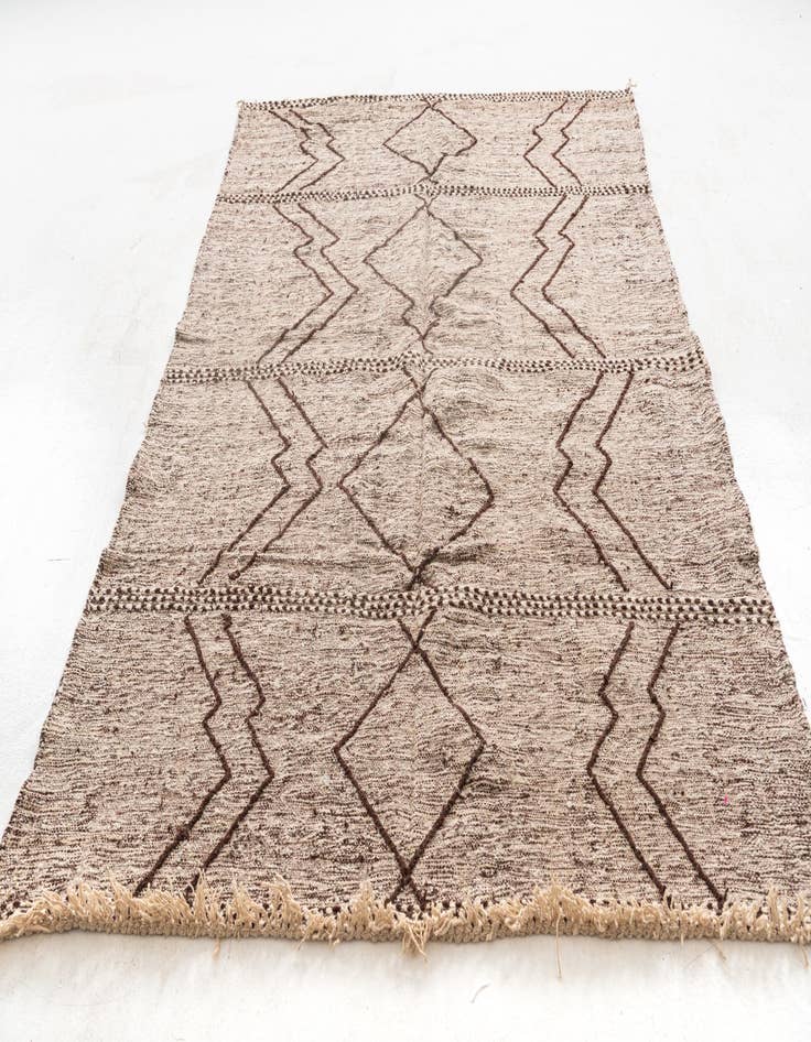 Detail image of  6' 5 x 10'  Hand Knotted Moroccan Wool Rug