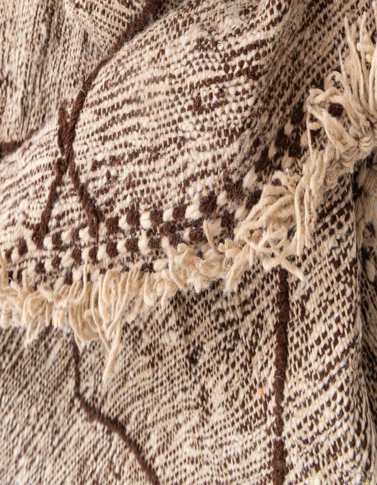 Detail image of  6' 5 x 10'  Hand Knotted Moroccan Wool Rug