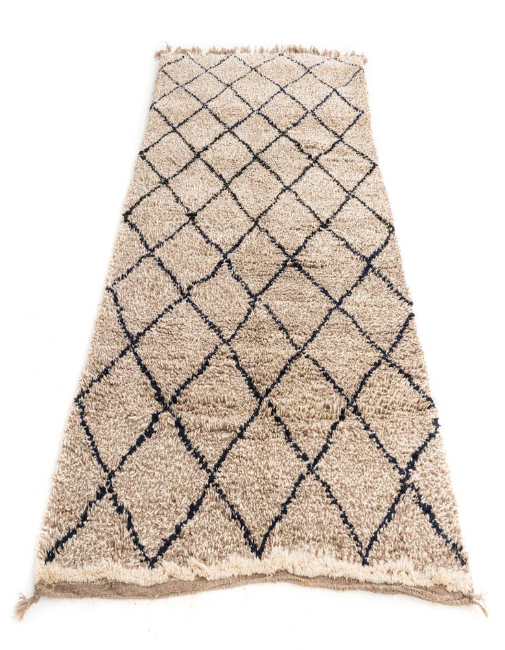 Detail image of  5' 3 x 8'  Hand Knotted Moroccan Wool Rug