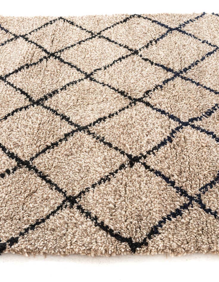 Detail image of  5' 3 x 8'  Hand Knotted Moroccan Wool Rug