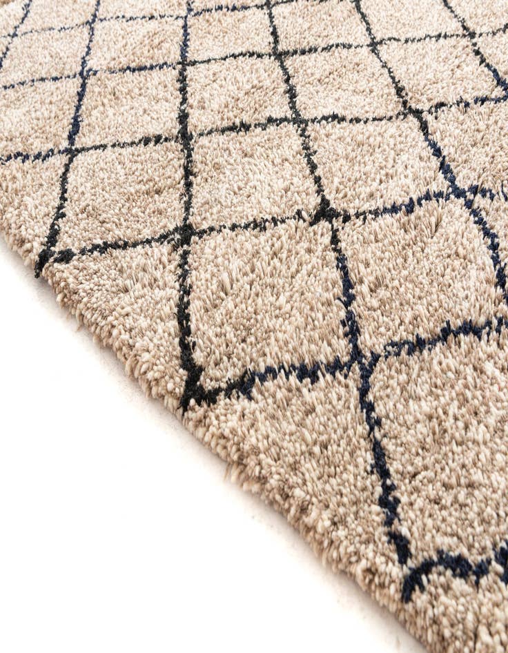 Detail image of  5' 3 x 8'  Hand Knotted Moroccan Wool Rug