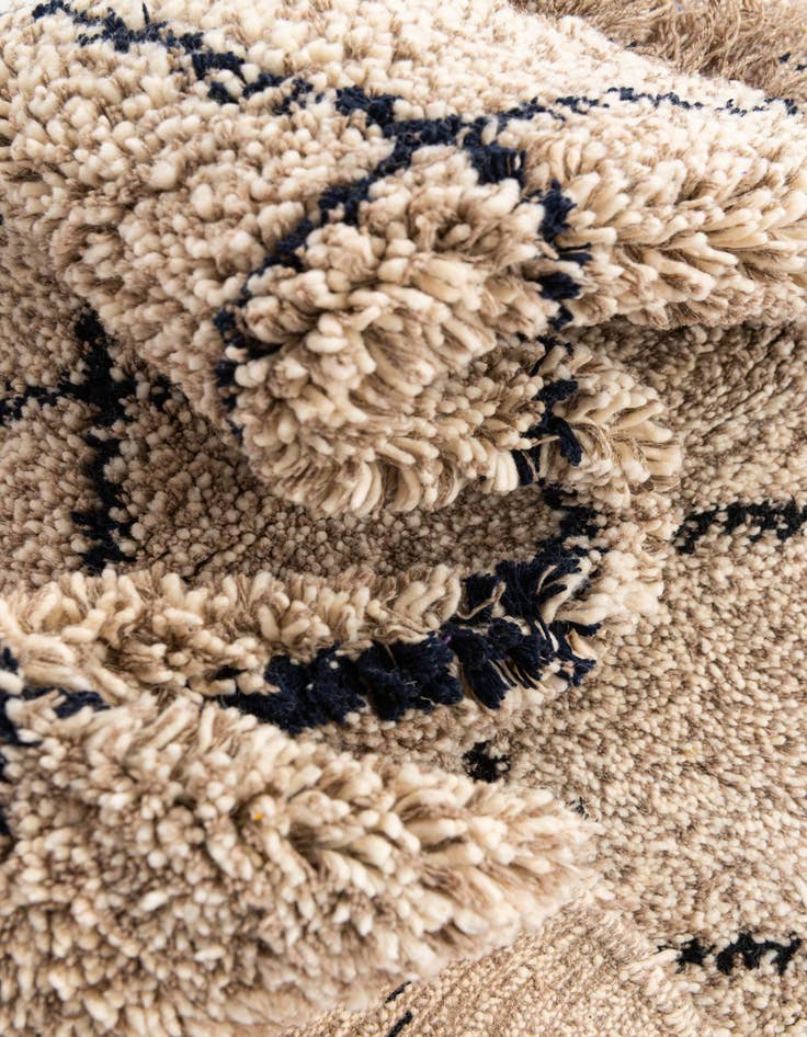 Detail image of  5' 3 x 8'  Hand Knotted Moroccan Wool Rug