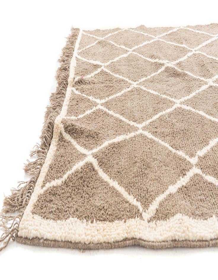 Detail image of  5' 9 x 8' 3  Hand Knotted Moroccan Wool Rug