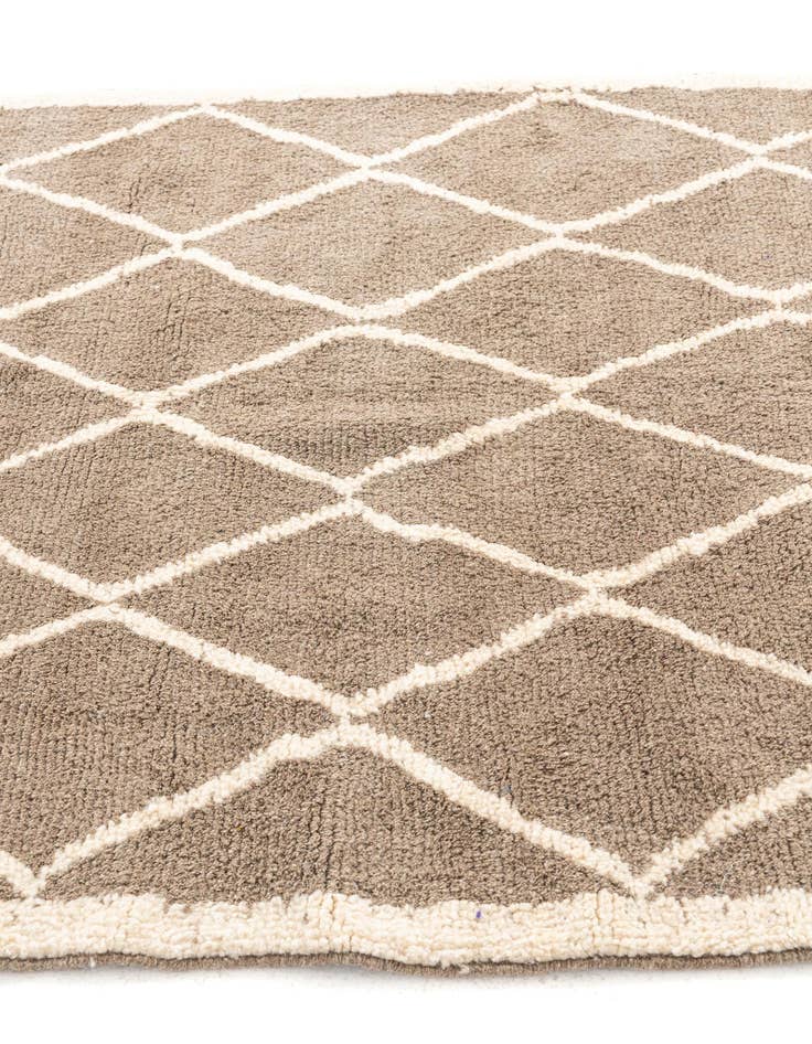 Detail image of  5' 9 x 8' 3  Hand Knotted Moroccan Wool Rug