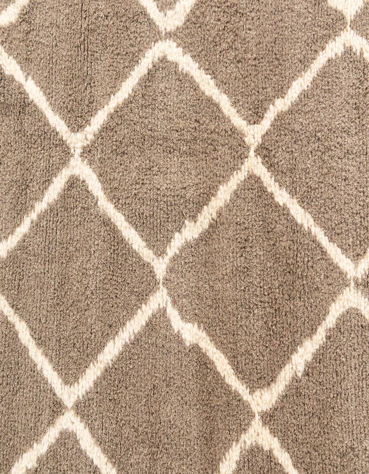 Detail image of  5' 9 x 8' 3  Hand Knotted Moroccan Wool Rug