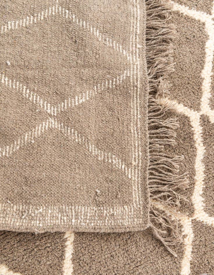 Detail image of  5' 9 x 8' 3  Hand Knotted Moroccan Wool Rug
