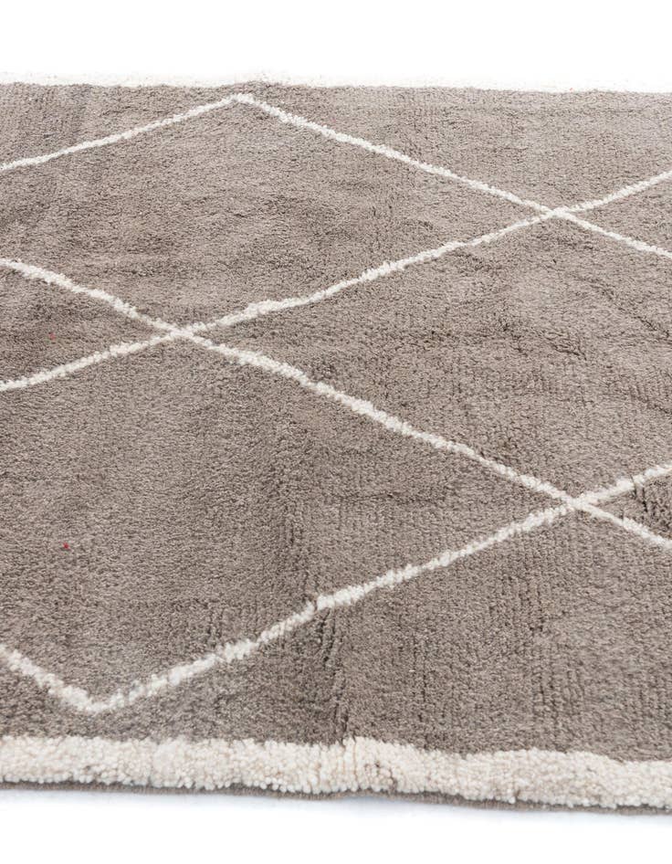 Detail image of  5' x 9'  Hand Knotted Moroccan Wool Rug