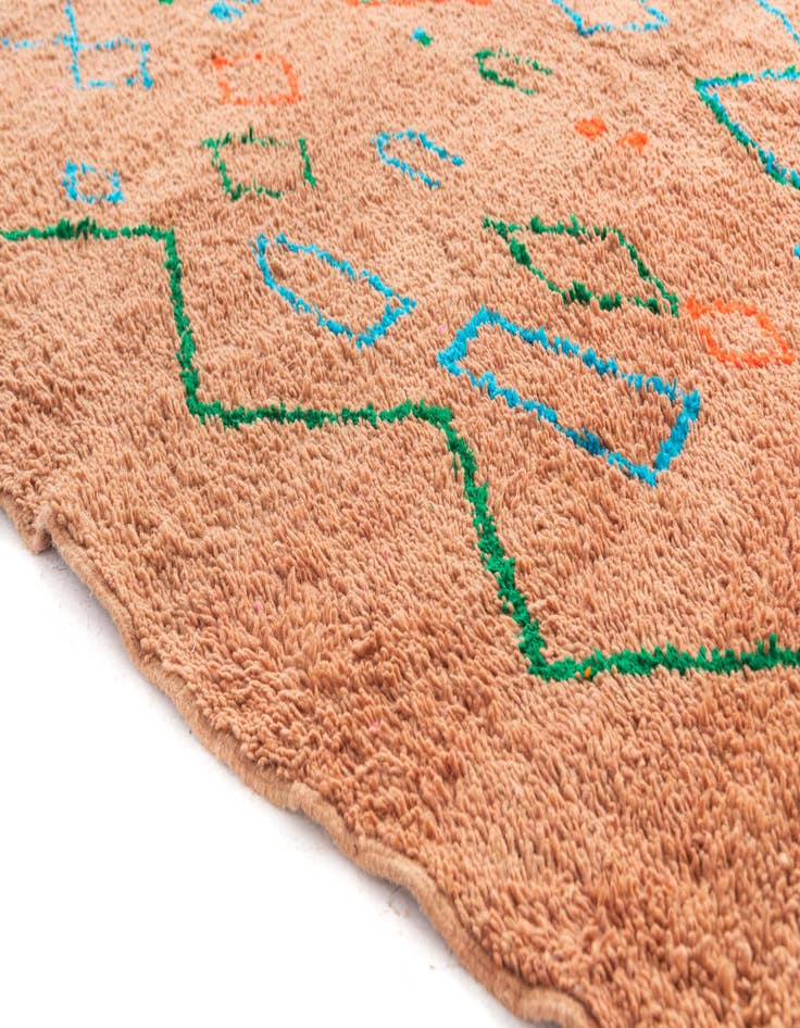 Detail image of  6' 10 x 9' 7  Hand Knotted Moroccan Wool Rug