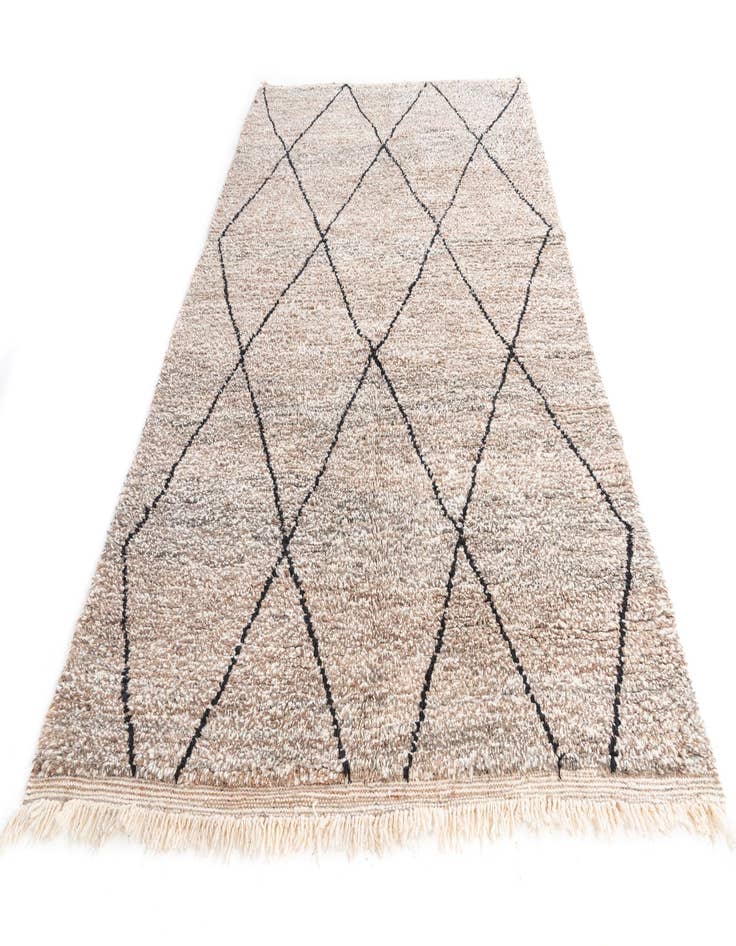 Detail image of  6' 5 x 10' 4  Hand Knotted Moroccan Wool Rug