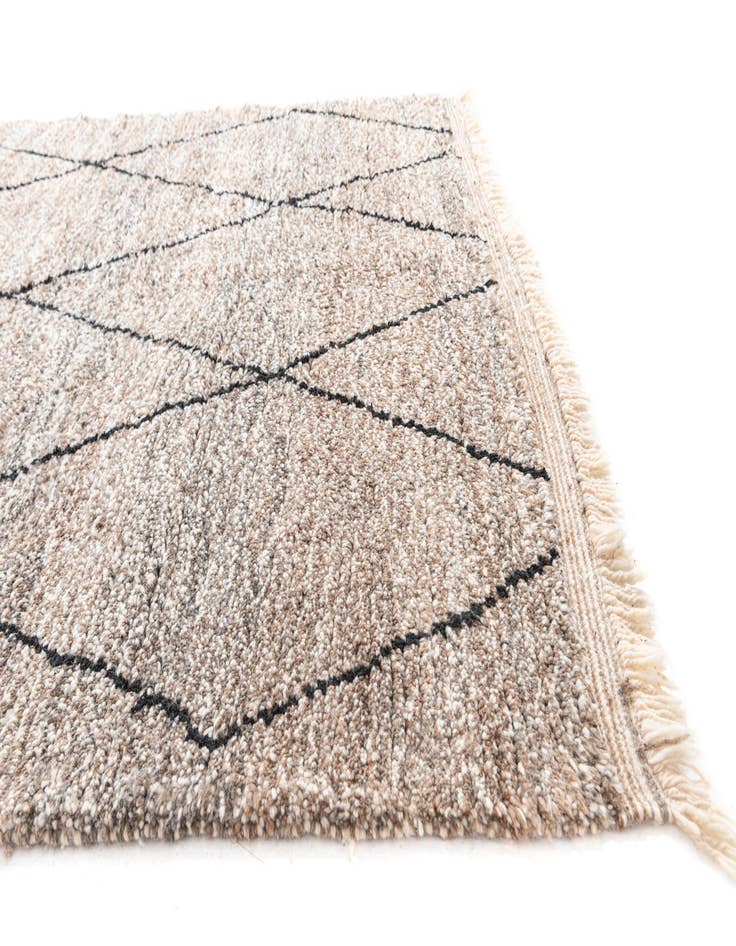 Detail image of  6' 5 x 10' 4  Hand Knotted Moroccan Wool Rug