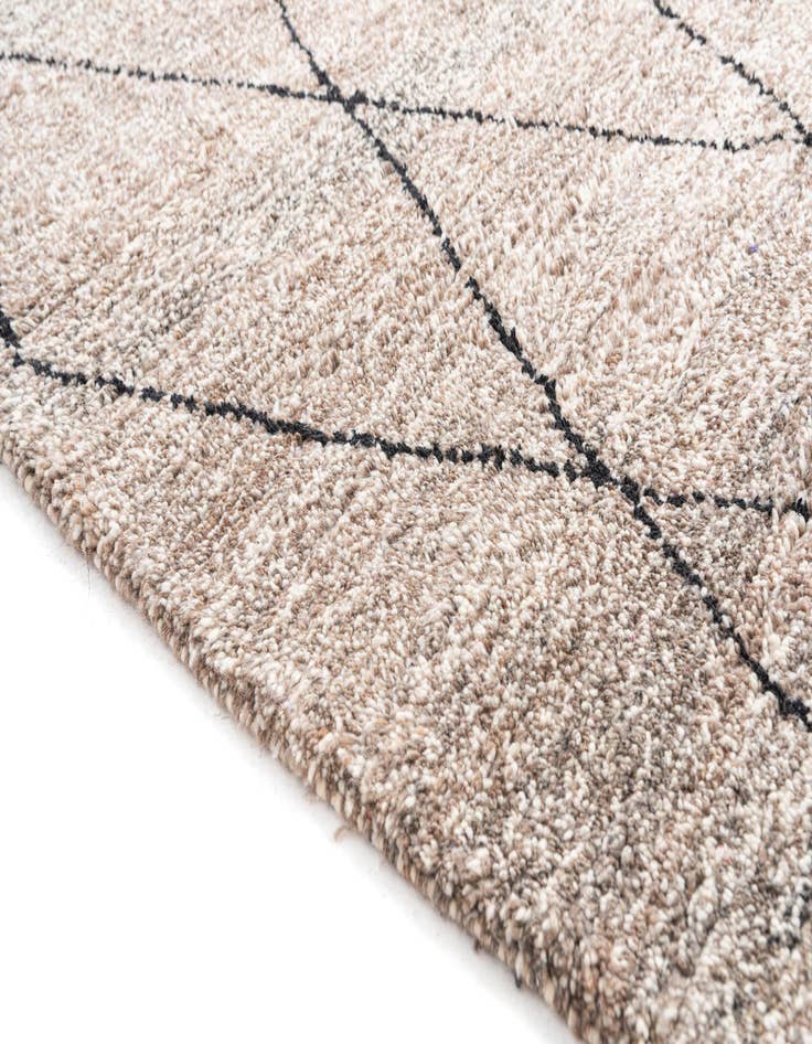 Detail image of  6' 5 x 10' 4  Hand Knotted Moroccan Wool Rug