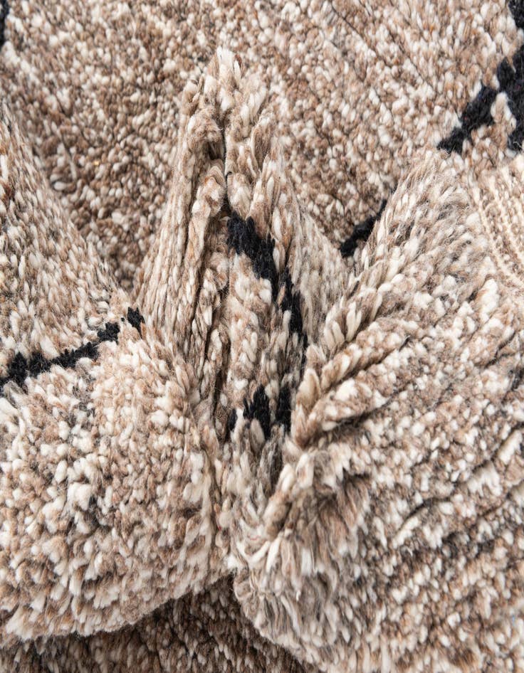 Detail image of  6' 5 x 10' 4  Hand Knotted Moroccan Wool Rug