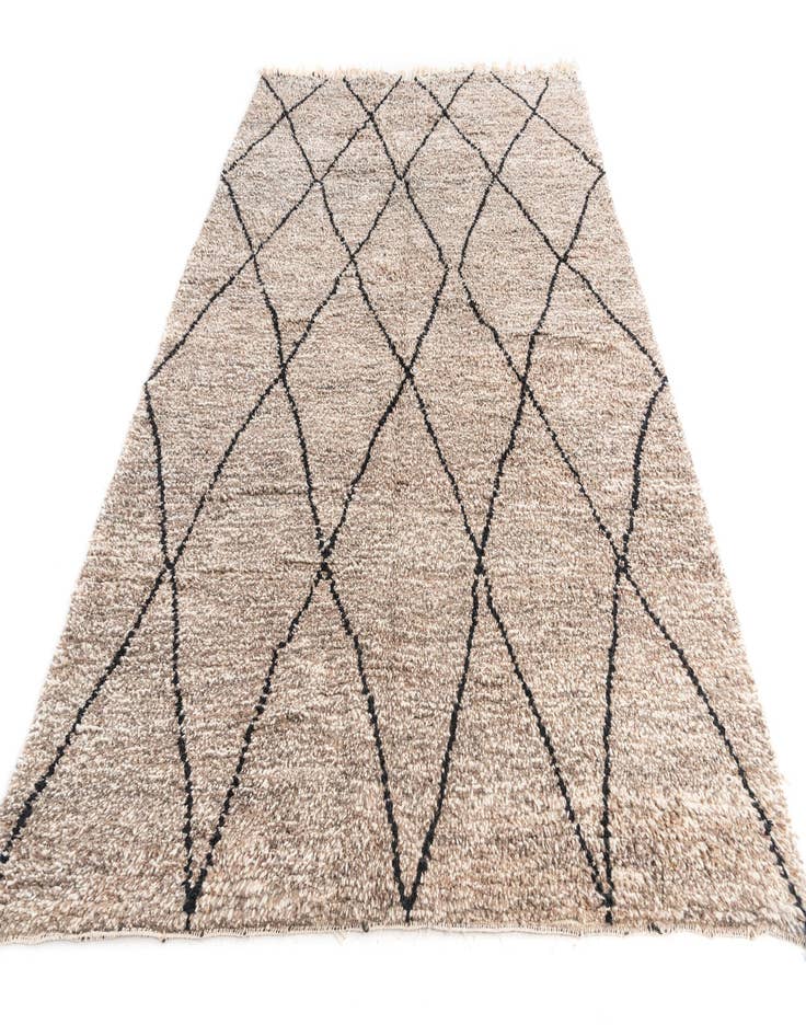 Detail image of  6' 10 x 10'  Hand Knotted Moroccan Wool Rug