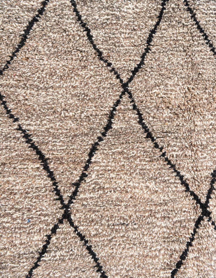 Detail image of  6' 10 x 10'  Hand Knotted Moroccan Wool Rug