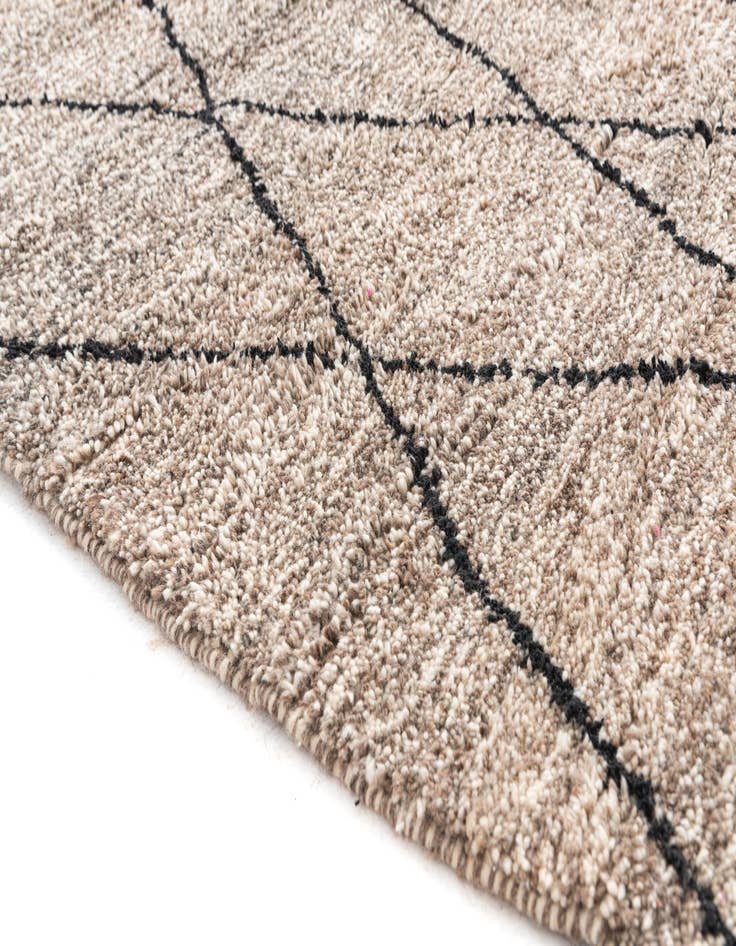 Detail image of  6' 10 x 10'  Hand Knotted Moroccan Wool Rug