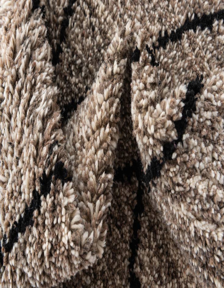 Detail image of  6' 10 x 10'  Hand Knotted Moroccan Wool Rug