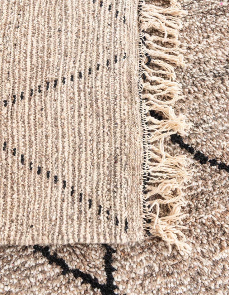 Detail image of  6' 10 x 10'  Hand Knotted Moroccan Wool Rug