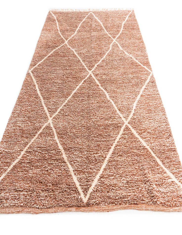 Detail image of  6' 6 x 10'  Hand Knotted Moroccan Wool Rug