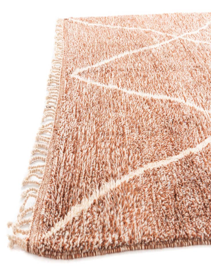 Detail image of  6' 6 x 10'  Hand Knotted Moroccan Wool Rug