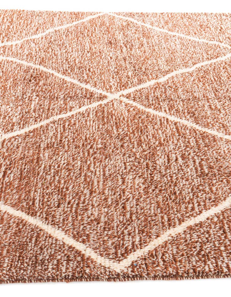 Detail image of  6' 6 x 10'  Hand Knotted Moroccan Wool Rug