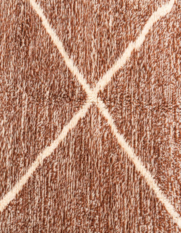Detail image of  6' 6 x 10'  Hand Knotted Moroccan Wool Rug