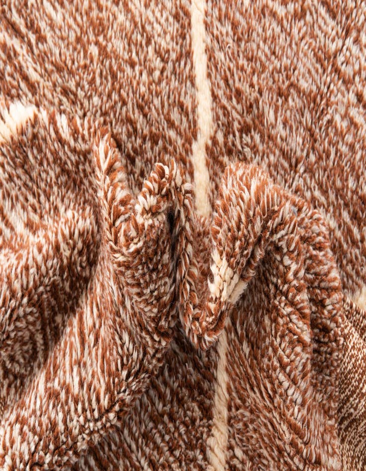 Detail image of  6' 6 x 10'  Hand Knotted Moroccan Wool Rug