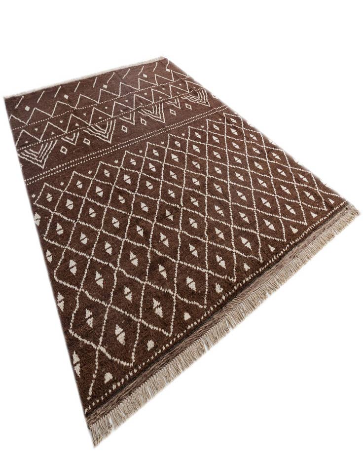 Detail image of  8' 3 x 10' 10  Hand Knotted Moroccan Wool Rug