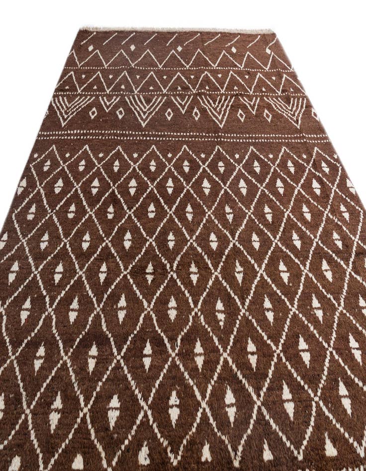 Detail image of  8' 3 x 10' 10  Hand Knotted Moroccan Wool Rug