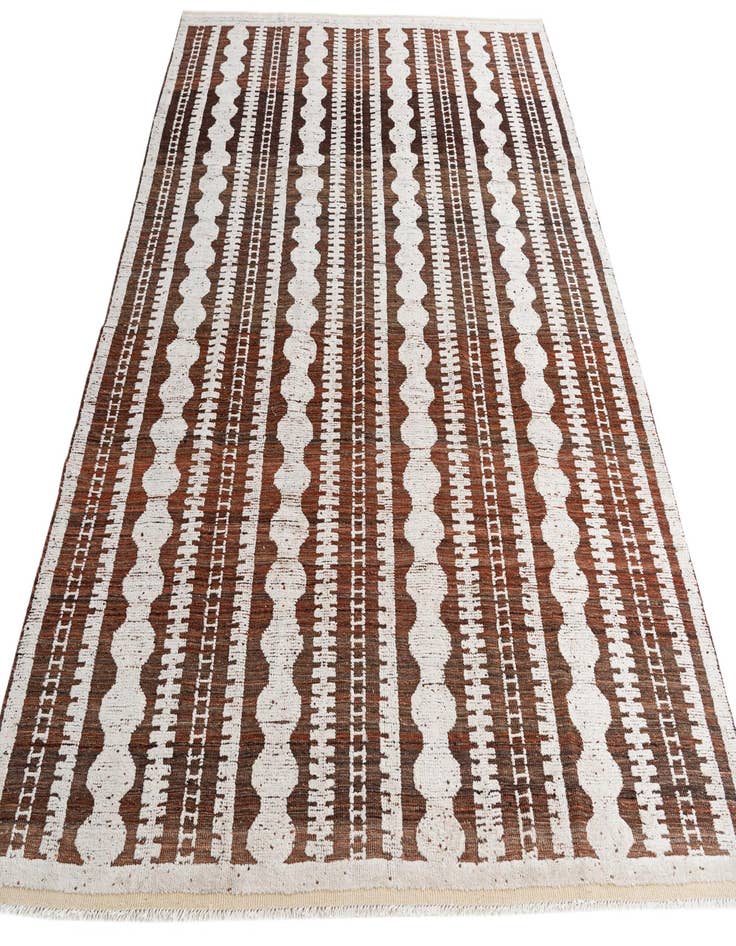 Detail image of  8' x 11'  Hand Knotted Moroccan Wool Rug