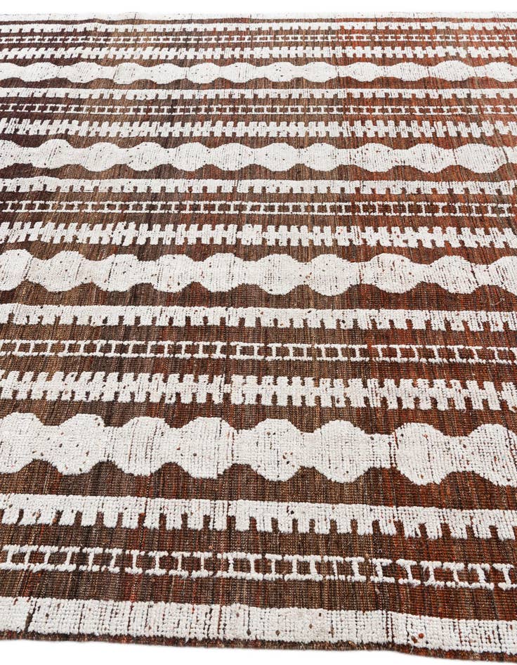 Detail image of  8' x 11'  Hand Knotted Moroccan Wool Rug