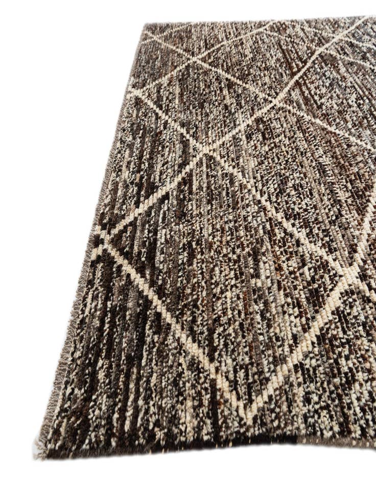 Detail image of  5' 6 x 8'  Hand Knotted Moroccan Wool Rug