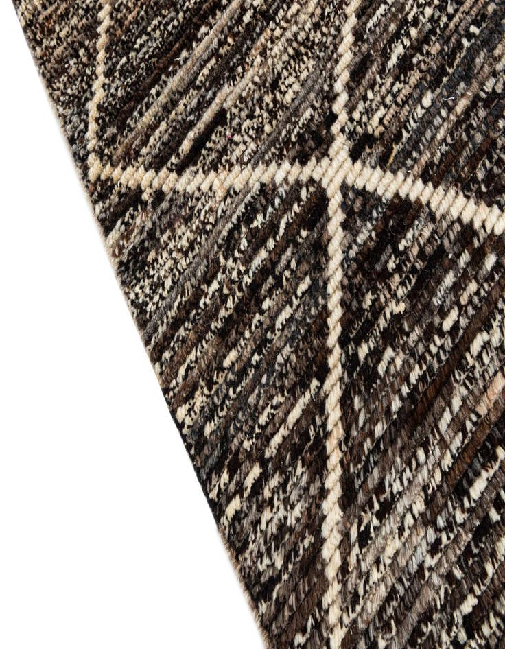 Detail image of  5' 6 x 8'  Hand Knotted Moroccan Wool Rug