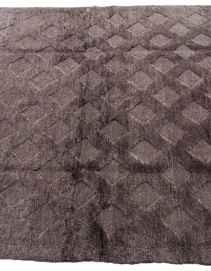 Detail image of  5' 9 x 8'  Hand Knotted Moroccan Wool Rug