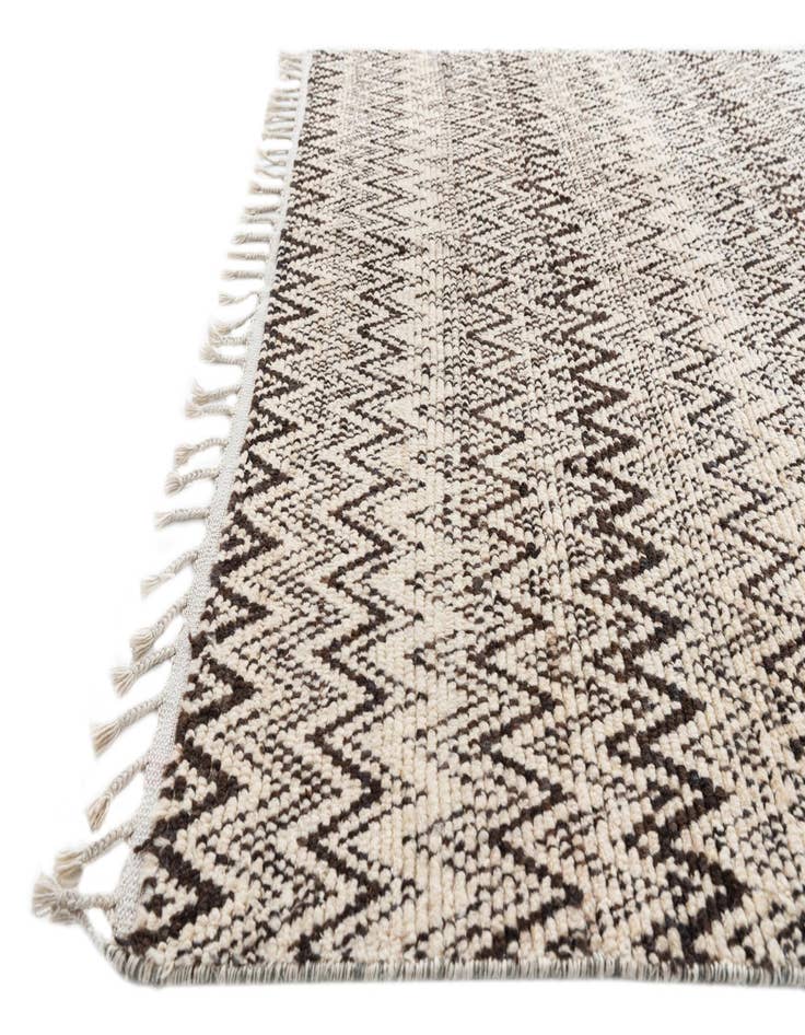 Detail image of  5' 3 x 8' 1  Hand Knotted Moroccan Wool Rug