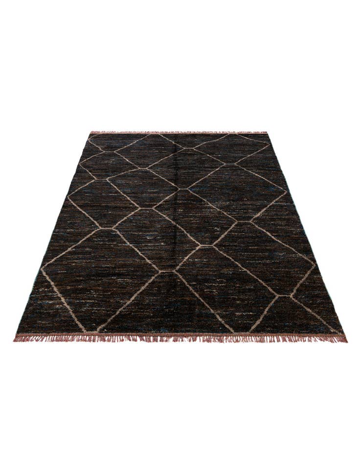 Detail image of  8' 1 x 10'  Hand Knotted Moroccan Wool Rug