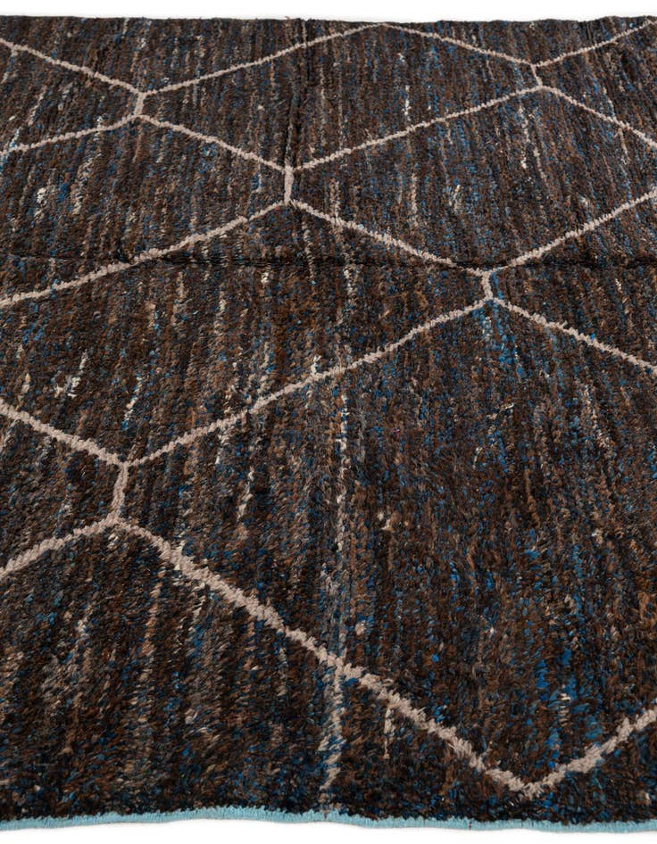 Detail image of  8' 1 x 10'  Hand Knotted Moroccan Wool Rug