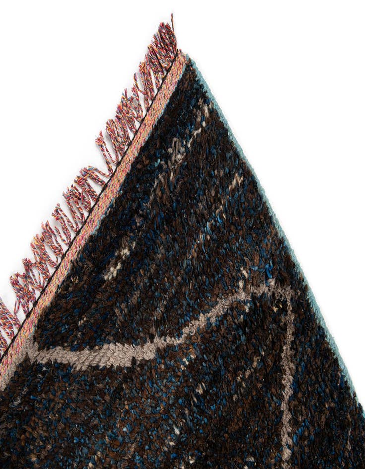 Detail image of  8' 1 x 10'  Hand Knotted Moroccan Wool Rug