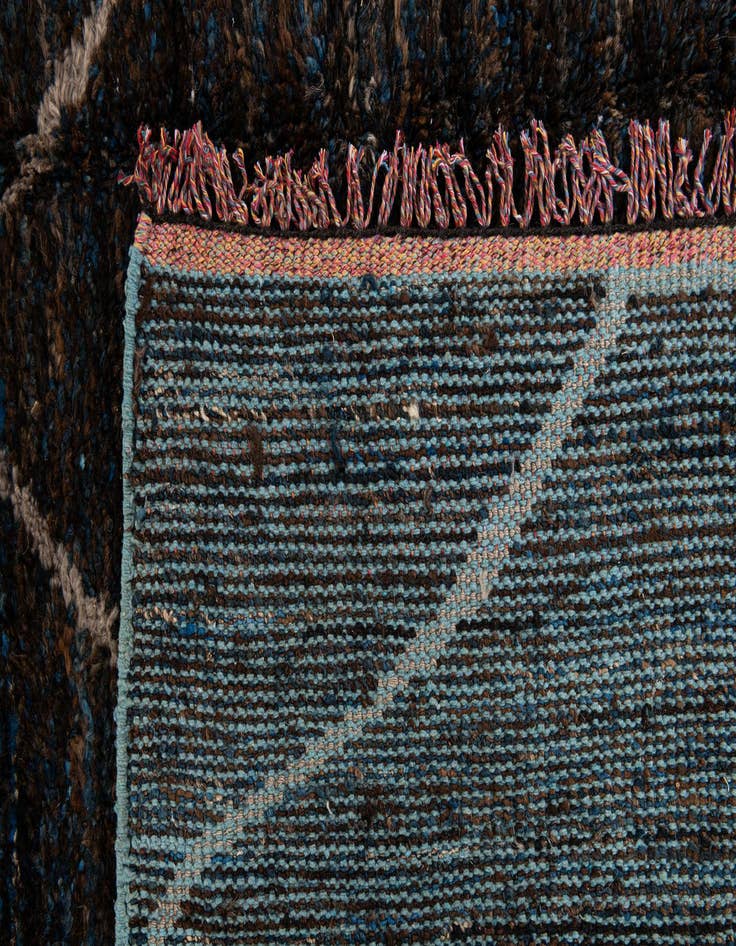 Detail image of  8' 1 x 10'  Hand Knotted Moroccan Wool Rug