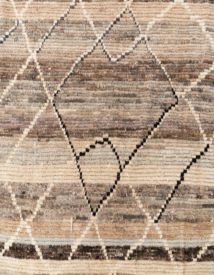 Detail image of  8' 10 x 12' 2  Hand Knotted Moroccan Wool Rug